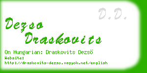dezso draskovits business card